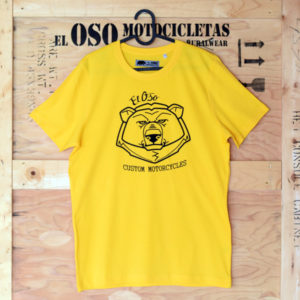 Camiseta amarilla El Oso Custom Motorcycles